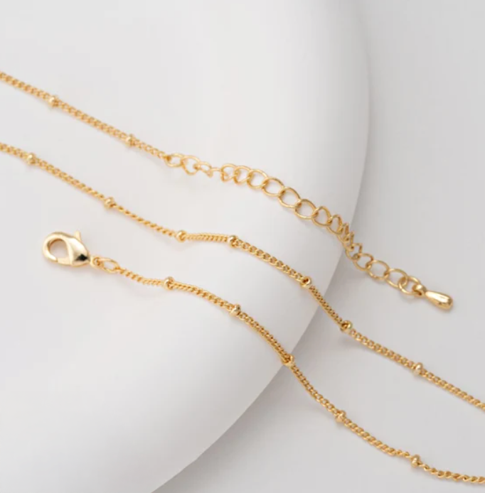 Trendy 14K Plated Gold Chain Necklaces – Herringbone, Ball Chain & Dainty Loop