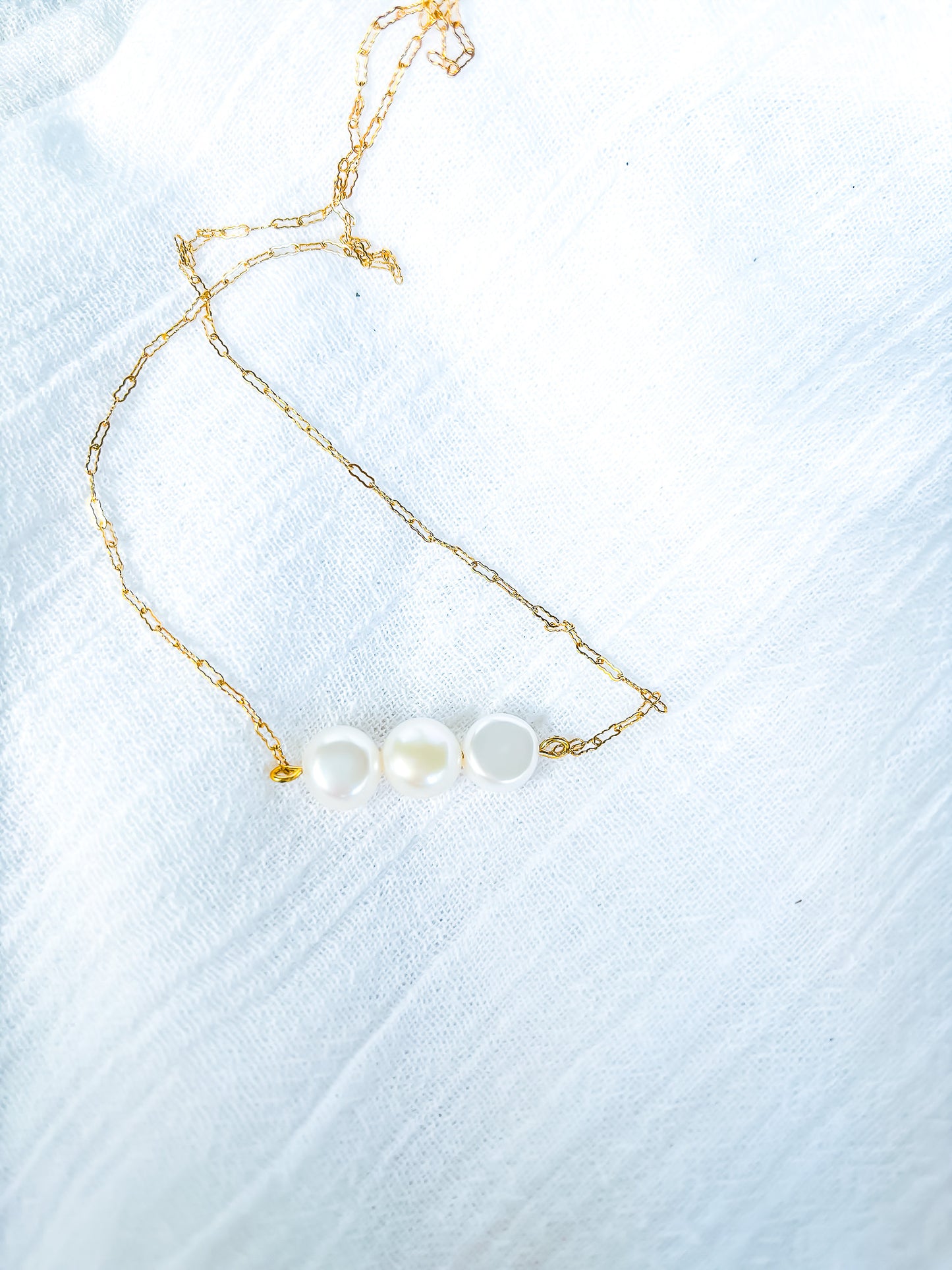 Dainty Gold Chain with Freshwater Pearls - Beadsmith