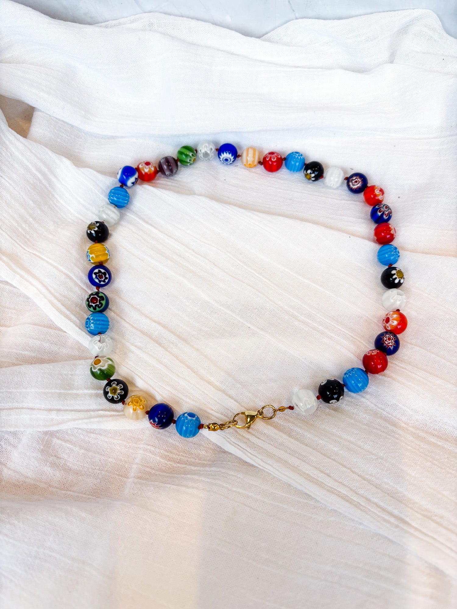 Handmade Multi-Coloured Beaded Necklace - Beadsmith