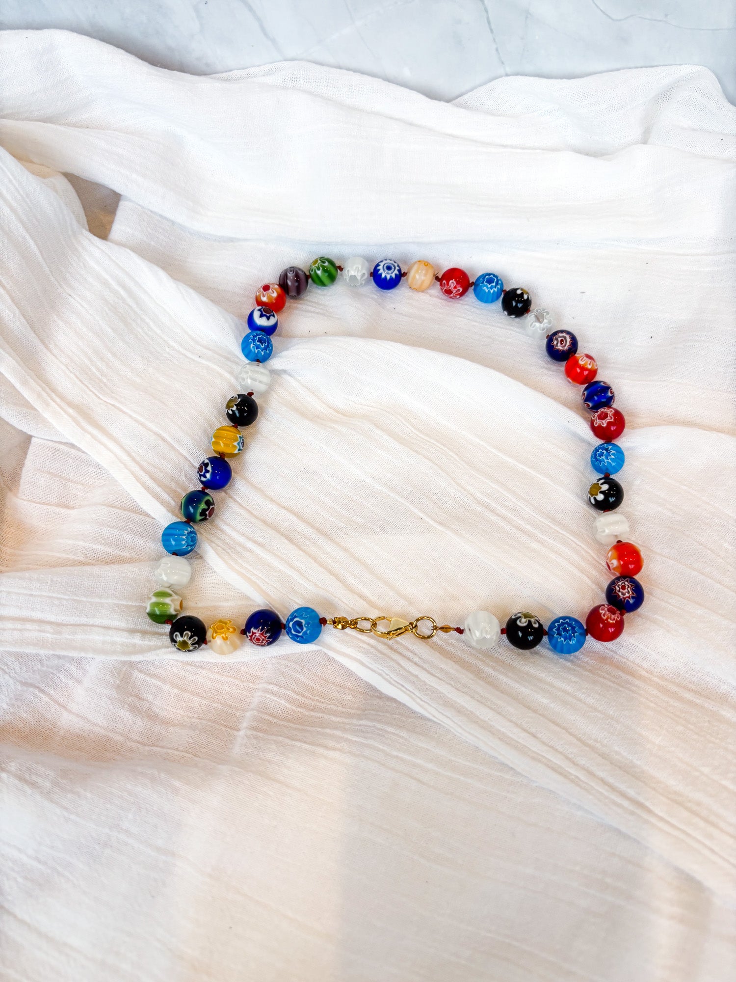 Handmade Multi-Coloured Beaded Necklace - Beadsmith