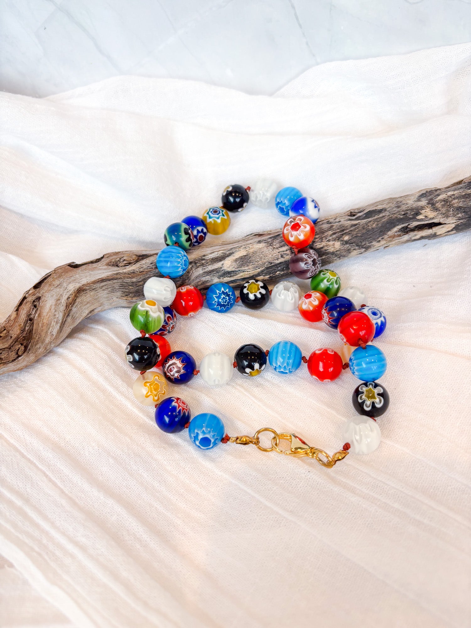 Handmade Multi-Coloured Beaded Necklace - Beadsmith