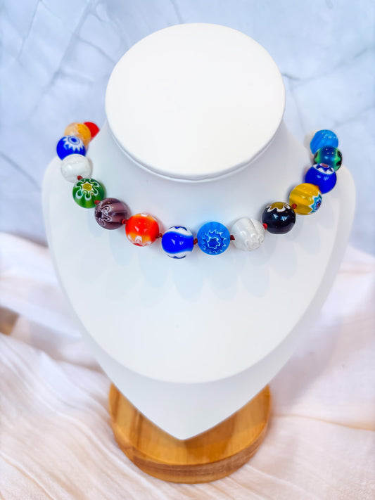 Handmade Multi-Coloured Beaded Necklace - Beadsmith