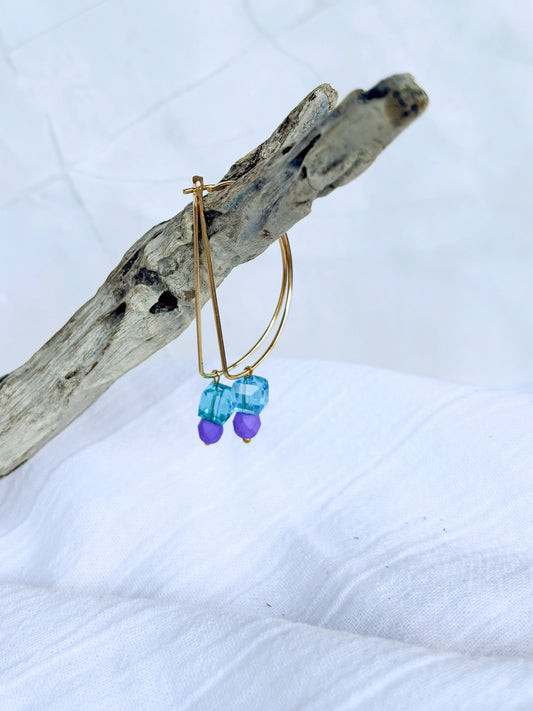 Half Hoop Earrings with Crystal Detail - Beadsmith