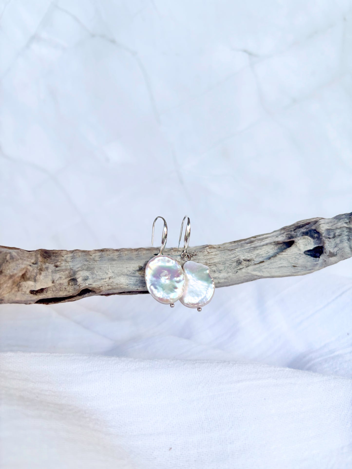 Elegant Sterling silver hooks with Freshwater Pearls - Beadsmith