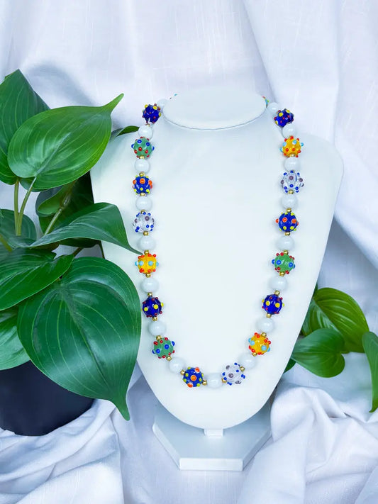 Murano style multicoloured beaded necklace - Beadsmith