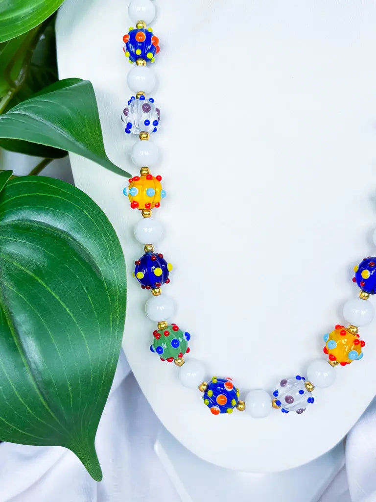 Murano style multicoloured beaded necklace - Beadsmith