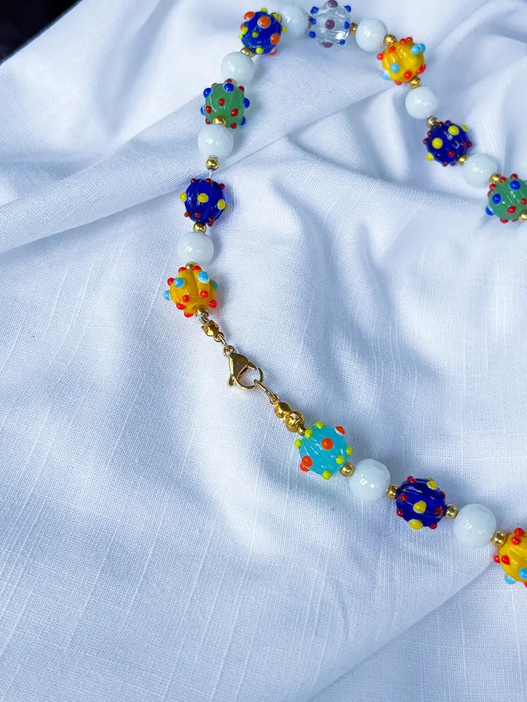 Murano style multicoloured beaded necklace - Beadsmith