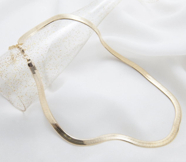 Trendy 14K Plated Gold Chain Necklaces – Herringbone, Ball Chain & Dainty Loop